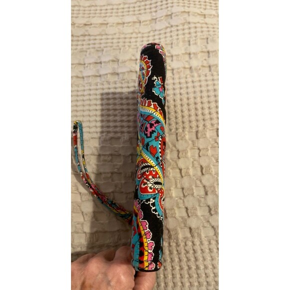 Vera Bradley Colorful Wallet Wristlet Top Zip w/ Wrist Strap 6 Credit Card Slots - Picture 11 of 12